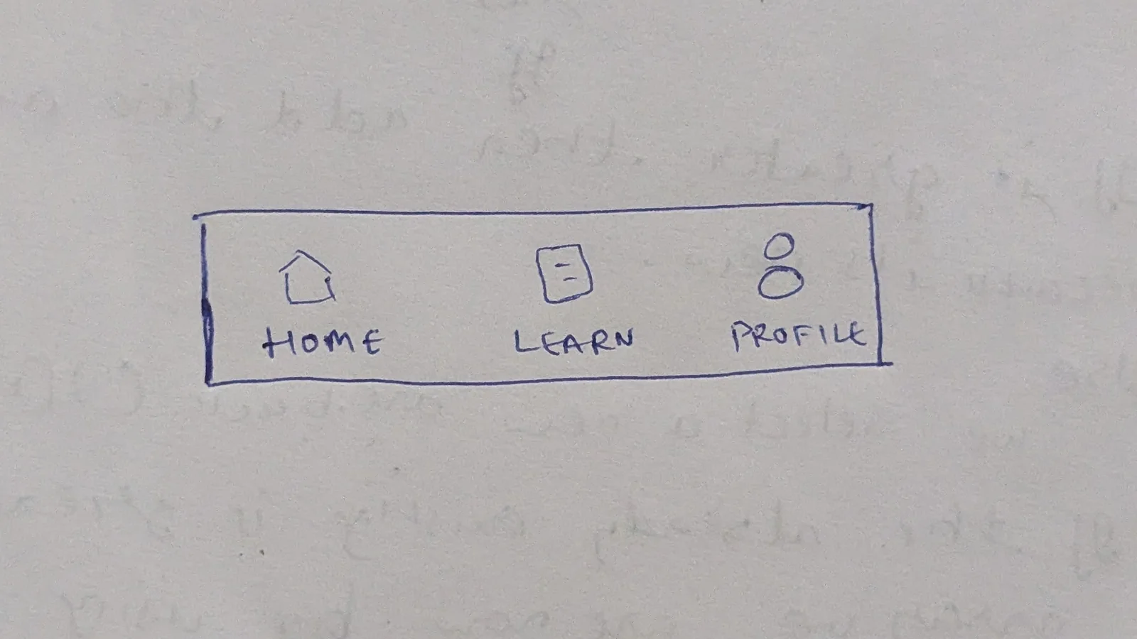 Bottom bar wireframe